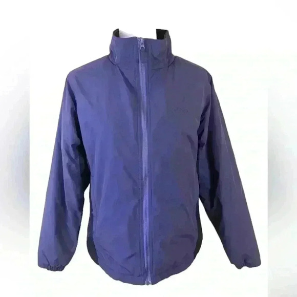 L.L. Bean Vintage Purple Mid Weight Insulated Fleece Lined Zip Coat Size M - Picture 1 of 12